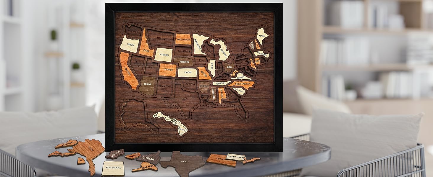 Creative Ways to Feature a Wooden USA Travel Map in Your Home